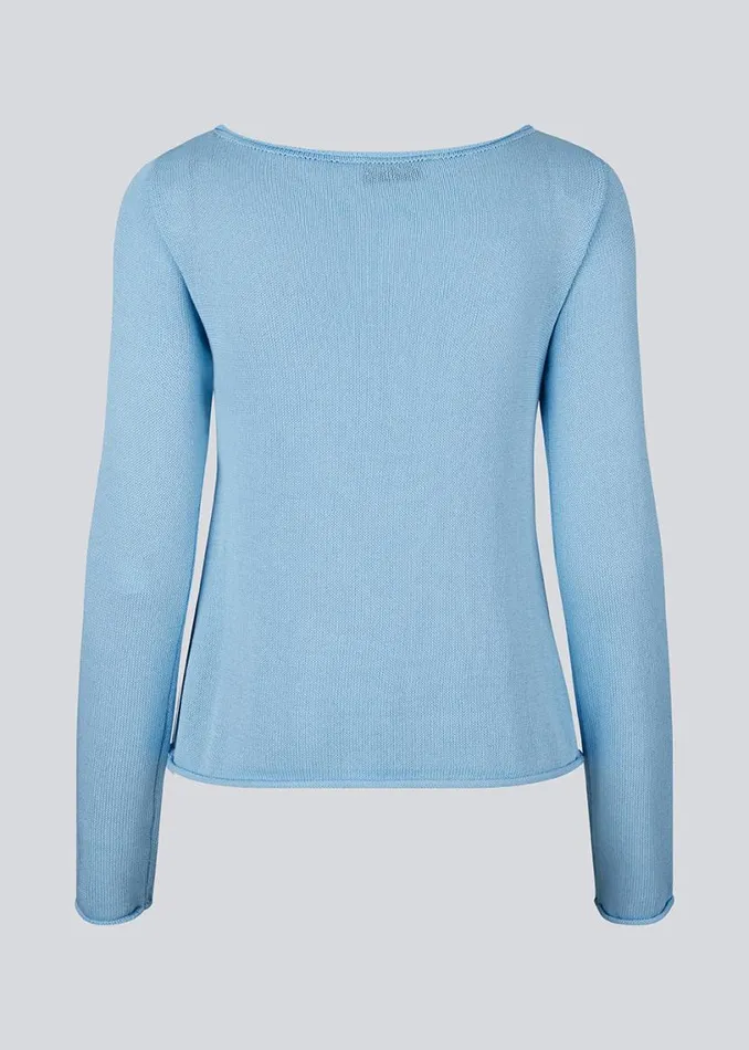 Women Modstrm Blouses and Knitwear JosefineMD Knit Top Baby Blue Women Modstrm Blouses and Knitwear JosefineMD Knit Top Baby Blue