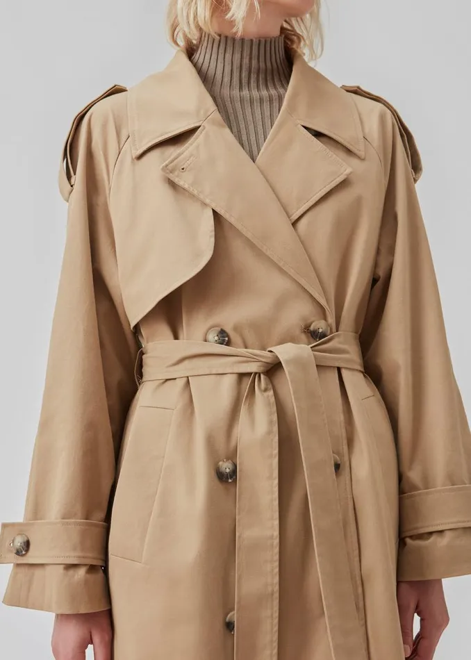 Women Modstrm Coats and Jackets BrodaMD Solid Coat Incense