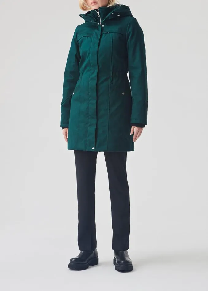 Women Modstrm Coats and Jackets Frida Bottle Green Women Modstrm Coats and Jackets Frida Bottle Green