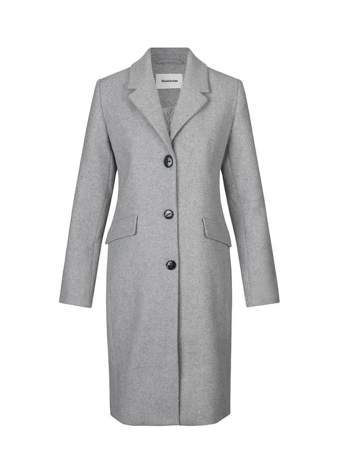 Women Modstrm Coats and Jackets Pamela Coat Grey Melange Women Modstrm Coats and Jackets Pamela Coat Grey Melange