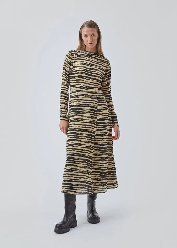 Women Modstrm Dresses BeckyMD Print Dress Moonstone Tiger Women Modstrm Dresses BeckyMD Print Dress Moonstone Tiger