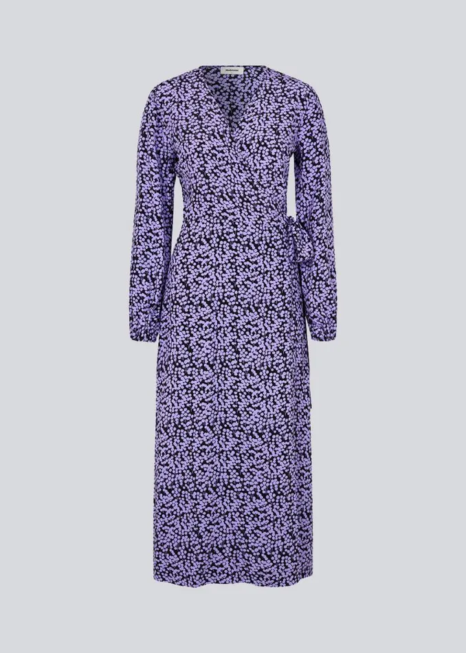 Women Modstrm Dresses ChesliMD Print Wrap Dress Purple Flower Buds Women Modstrm Dresses ChesliMD Print Wrap Dress Purple Flower Buds