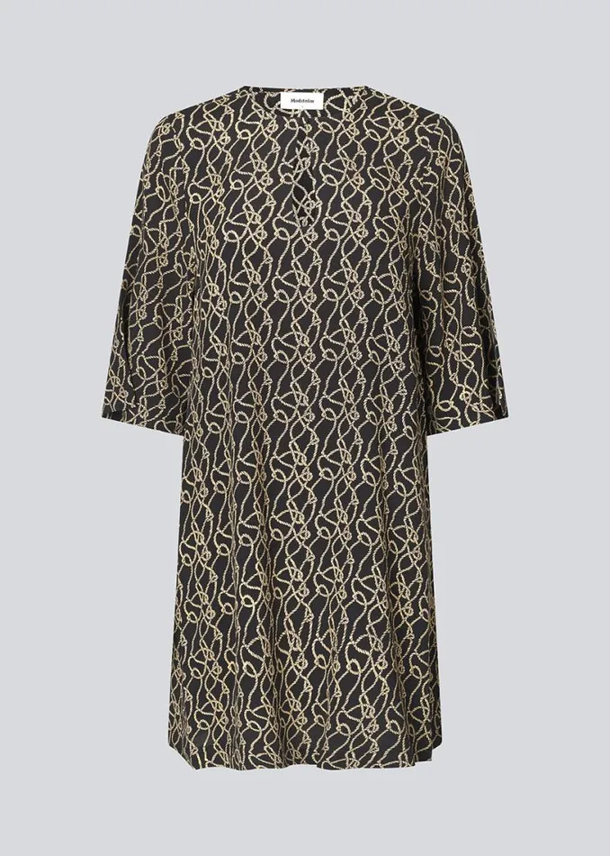 Women Modstrm Dresses FelineMD Print Dress Fall Rope Women Modstrm Dresses FelineMD Print Dress Fall Rope