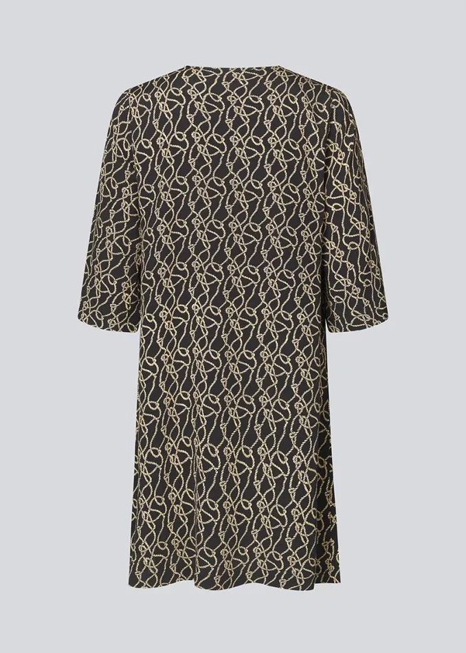 Women Modstrm Dresses FelineMD Print Dress Fall Rope Women Modstrm Dresses FelineMD Print Dress Fall Rope