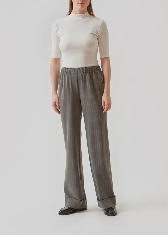 Women Modstrm Pants and Leggings AbrahamMD Pants Grey Pinstripe Women Modstrm Pants and Leggings AbrahamMD Pants Grey Pinstripe
