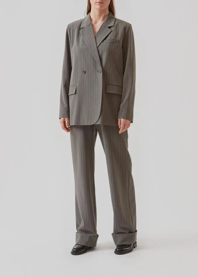 Women Modstrm Pants and Leggings AbrahamMD Pants Grey Pinstripe Women Modstrm Pants and Leggings AbrahamMD Pants Grey Pinstripe