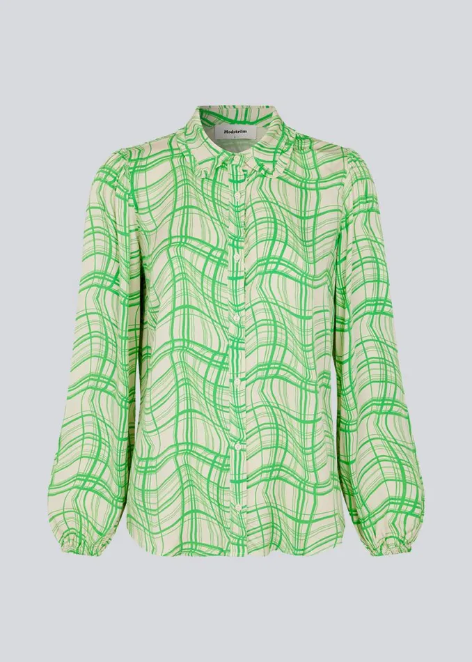 Women Modstrm Shirts CarsenMD Print Shirt Distorted Check Women Modstrm Shirts CarsenMD Print Shirt Distorted Check