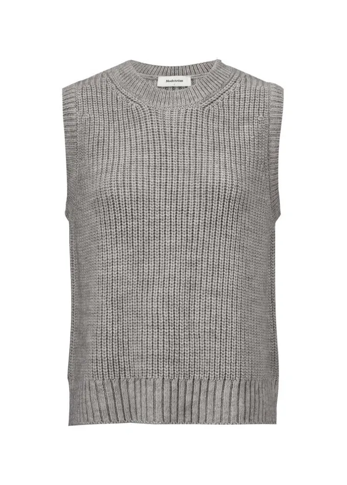 Women Modstrm Vests Timme Vest Light Grey Melange