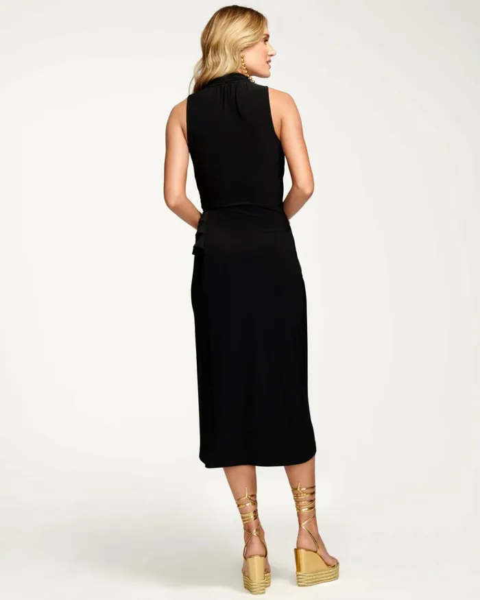 Women Monaco VNeck Midi Dress Black Ramy Brook Dresses Women Monaco VNeck Midi Dress Black Ramy Brook Dresses