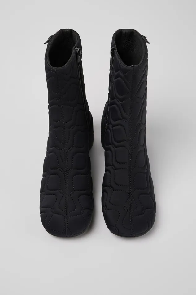 Women Niki Black Textile Boots Camper Ankle Boots Women Niki Black Textile Boots Camper Ankle Boots