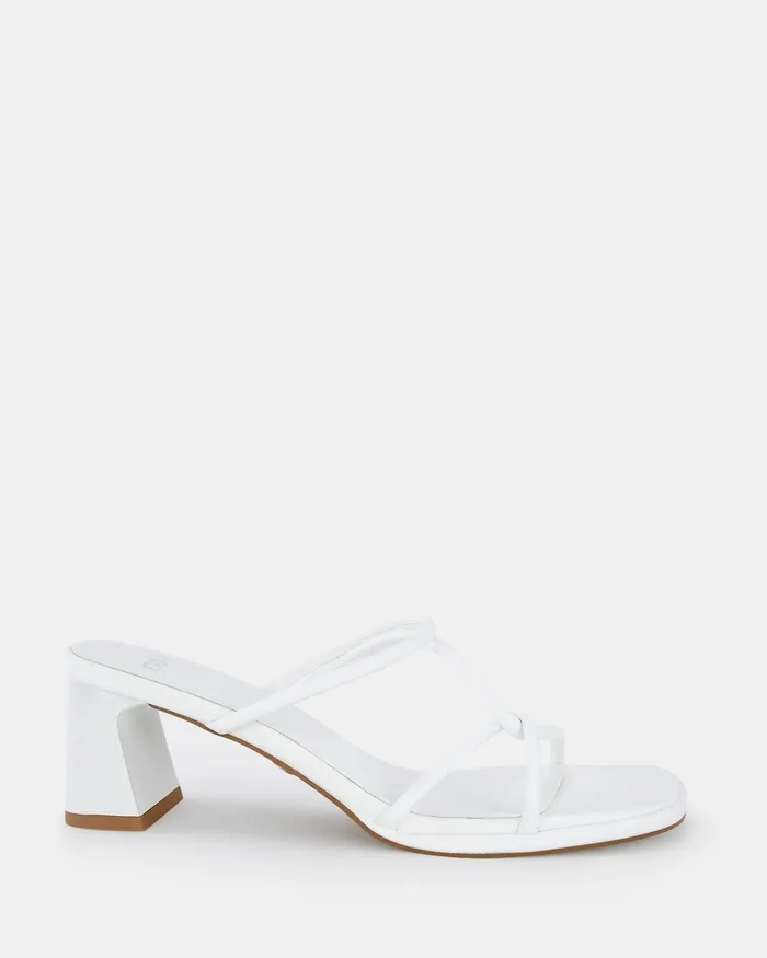 Women NOVO Shoes UBALDO WHITE Open Toe Heels Party