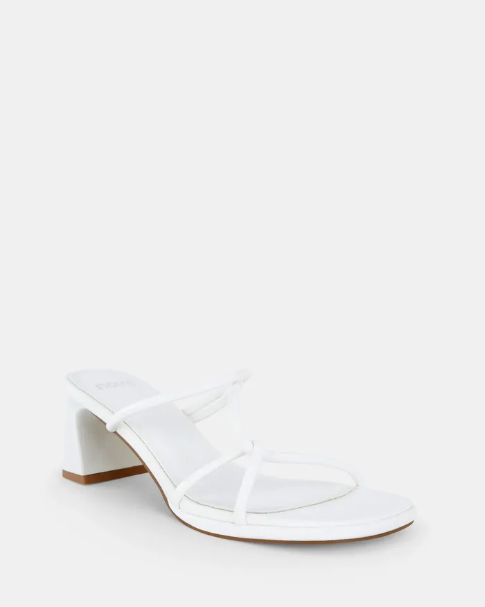 Women NOVO Shoes UBALDO WHITE Open Toe Heels Party