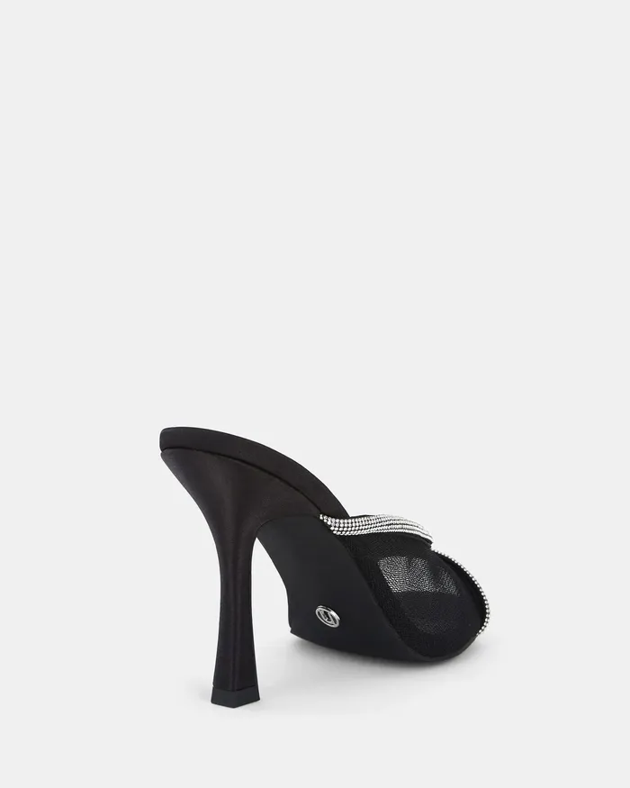 Women NOVO Shoes ZEMMA BLACK Open Toe Heels Peep Toes