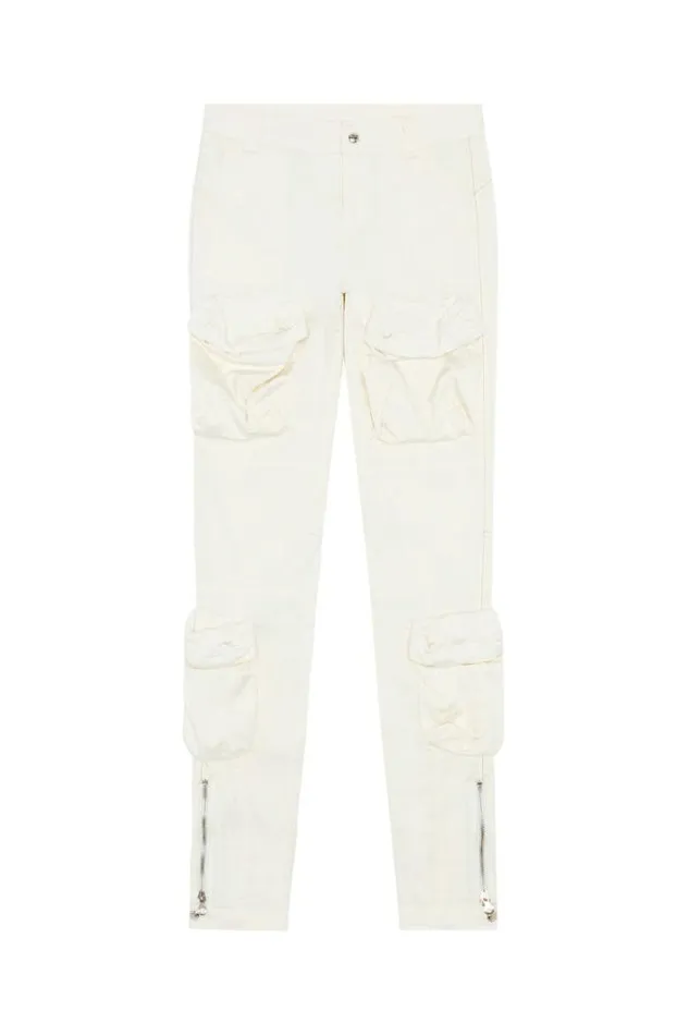 Women PLan White Diesel Trousers And Shorts Women PLan White Diesel Trousers And Shorts