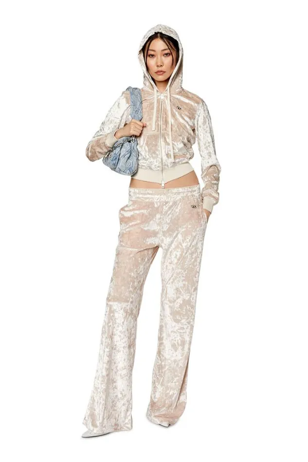 Women PNeny White Diesel Trousers And Shorts