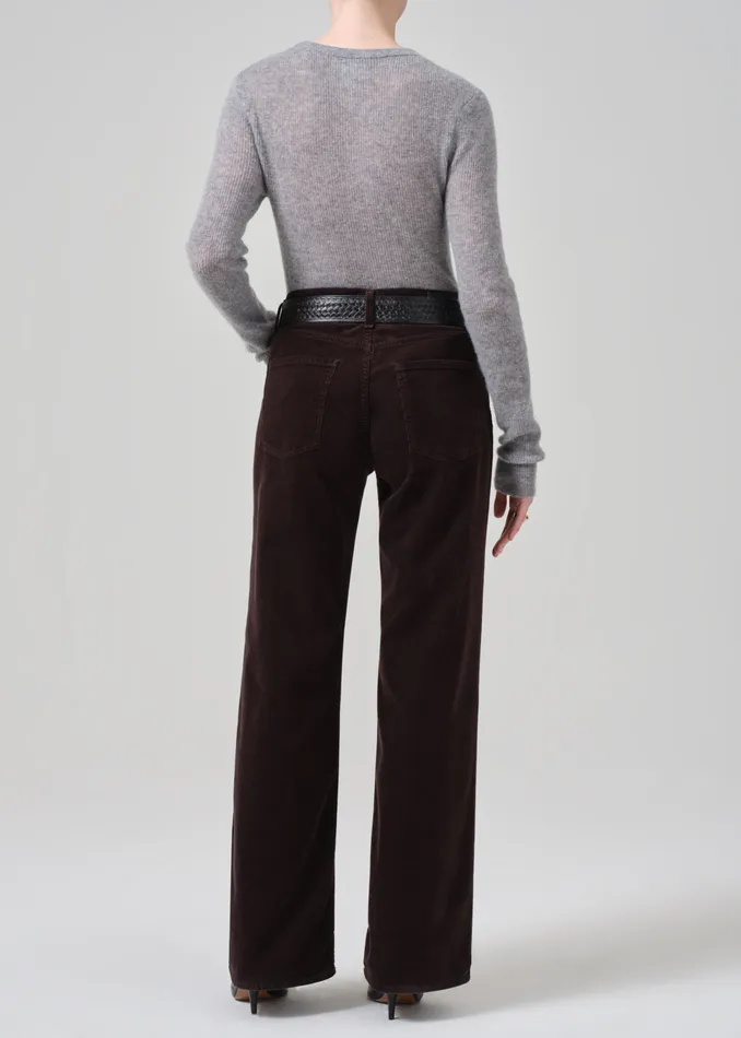 Women Pants Citizens Of Humanity Annina High Rise Wide Leg 33034 Corduroy In Clove