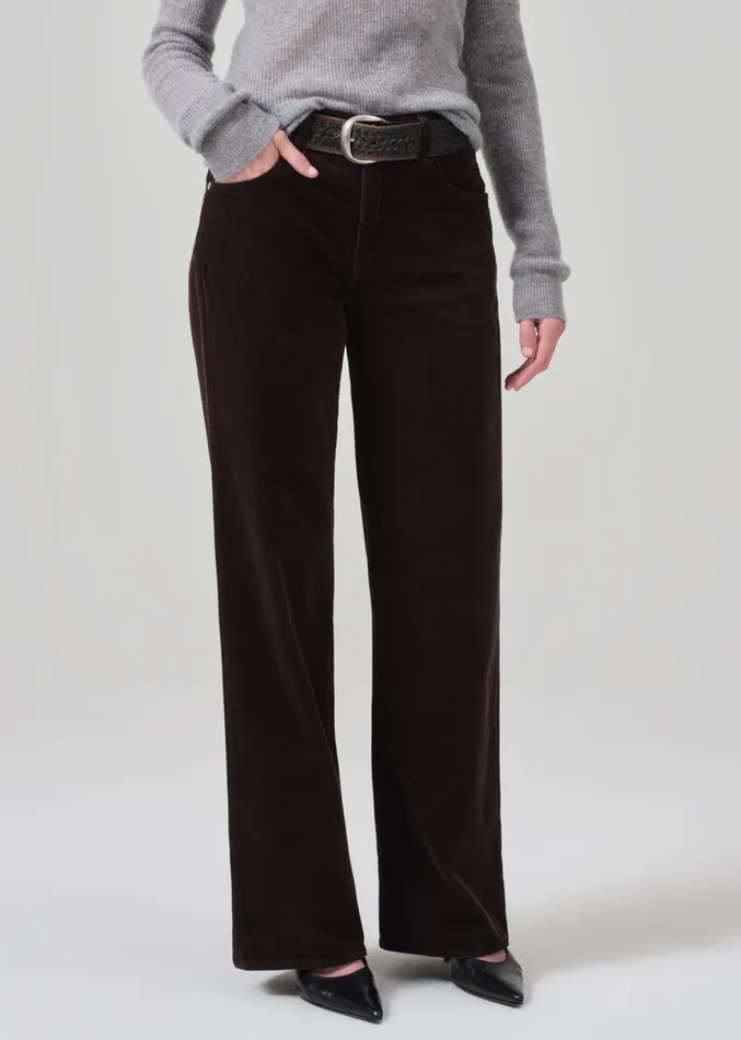 Women Pants Citizens Of Humanity Annina High Rise Wide Leg 33034 Corduroy In Clove