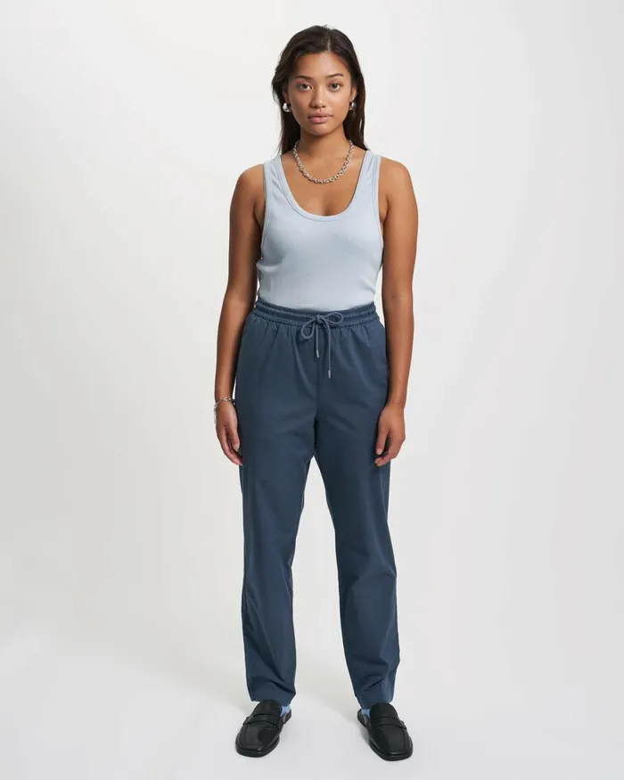 Women Pants Colorful Standard Organic Twill Pants Petrol Blue