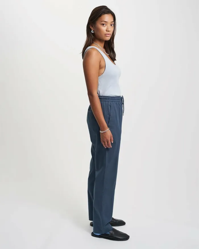 Women Pants Colorful Standard Organic Twill Pants Petrol Blue