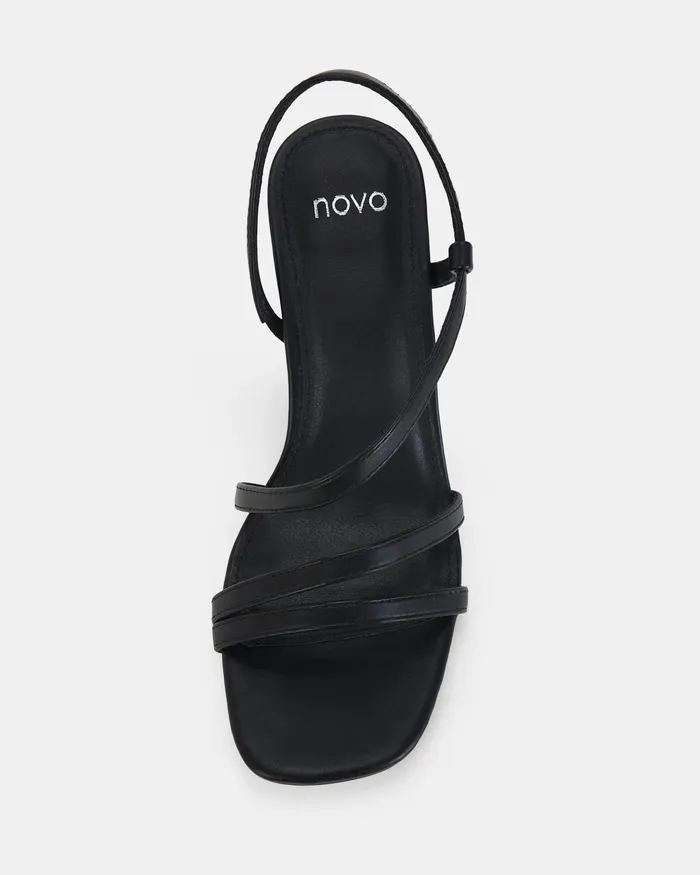 Women Party NOVO Shoes ULAYA BLACK Heeled Sandals