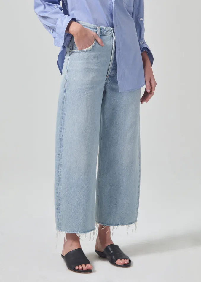 Women Petite Citizens Of Humanity Ayla Raw Hem Crop In Freshwater