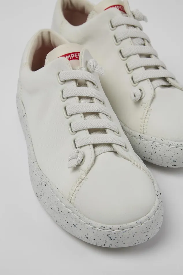 Women Peu Touring White Textile Sneaker Camper Sneakers