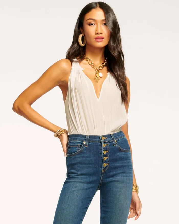Women Piper VNeck Tank Top Black Ramy Brook Tops Women Piper VNeck Tank Top Black Ramy Brook Tops