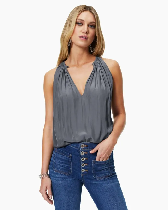 Women Piper VNeck Tank Top Black Ramy Brook Tops Women Piper VNeck Tank Top Black Ramy Brook Tops