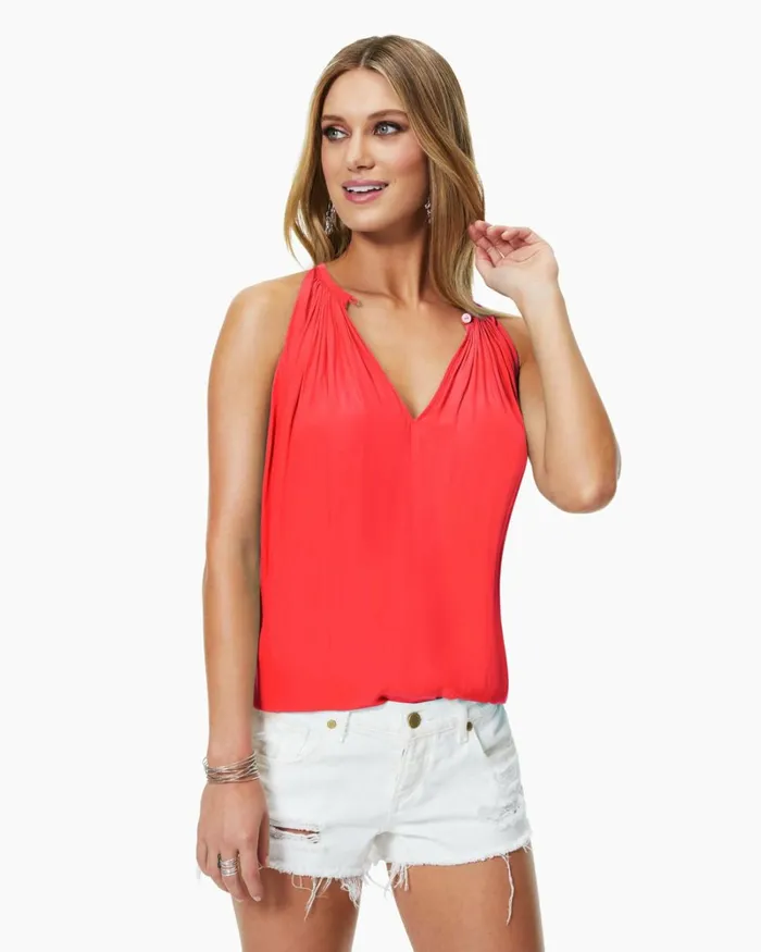 Women Piper VNeck Tank Top Black Ramy Brook Tops Women Piper VNeck Tank Top Black Ramy Brook Tops