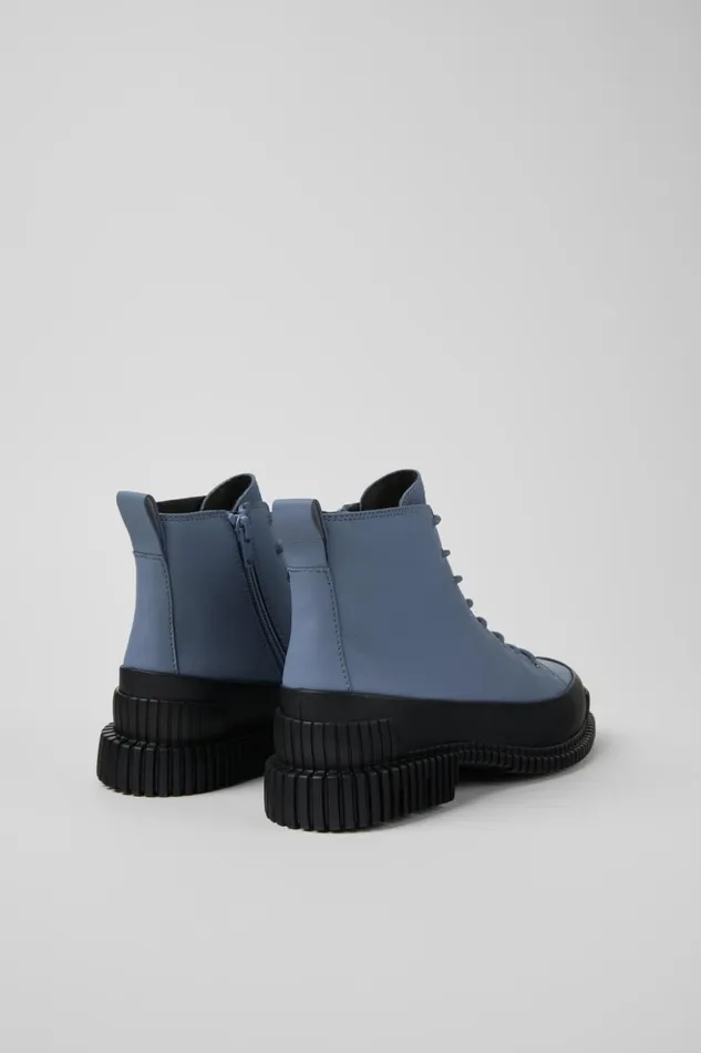 Women Pix Gray And Black Leather Ankle Boots Camper Ankle Boots Women Pix Gray And Black Leather Ankle Boots Camper Ankle Boots