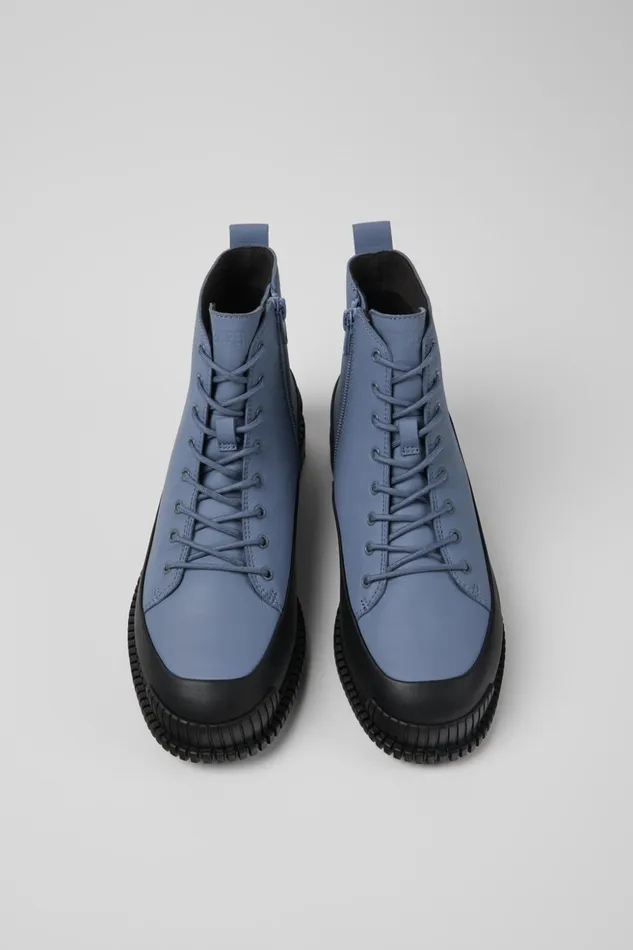 Women Pix Gray And Black Leather Ankle Boots Camper Ankle Boots Women Pix Gray And Black Leather Ankle Boots Camper Ankle Boots
