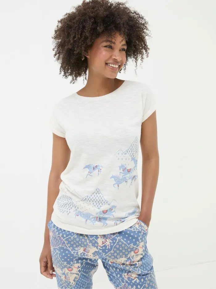 Women Pyjamas and Nightwear Fat Face Cora Blue Horse Pyjama Bottoms Women Pyjamas and Nightwear Fat Face Cora Blue Horse Pyjama Bottoms