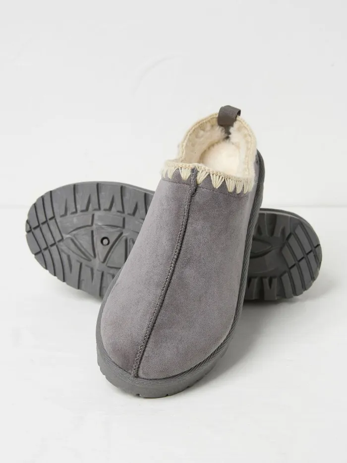 Women Pyjamas and Nightwear Fat Face Lyra Grey Mule Slippers