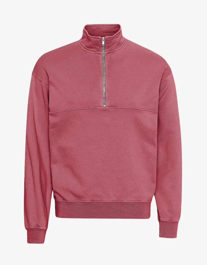 Women Quarter Zips Colorful Standard Organic Quarter Zip Raspberry Pink