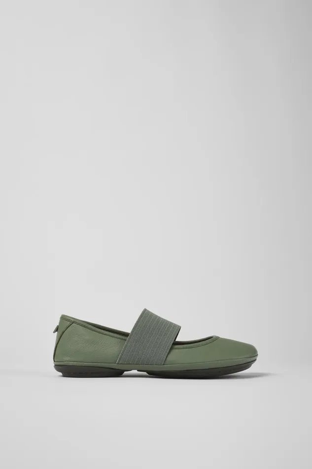 Women Right Green Leather Ballerinas Camper Ballerinas Women Right Green Leather Ballerinas Camper Ballerinas
