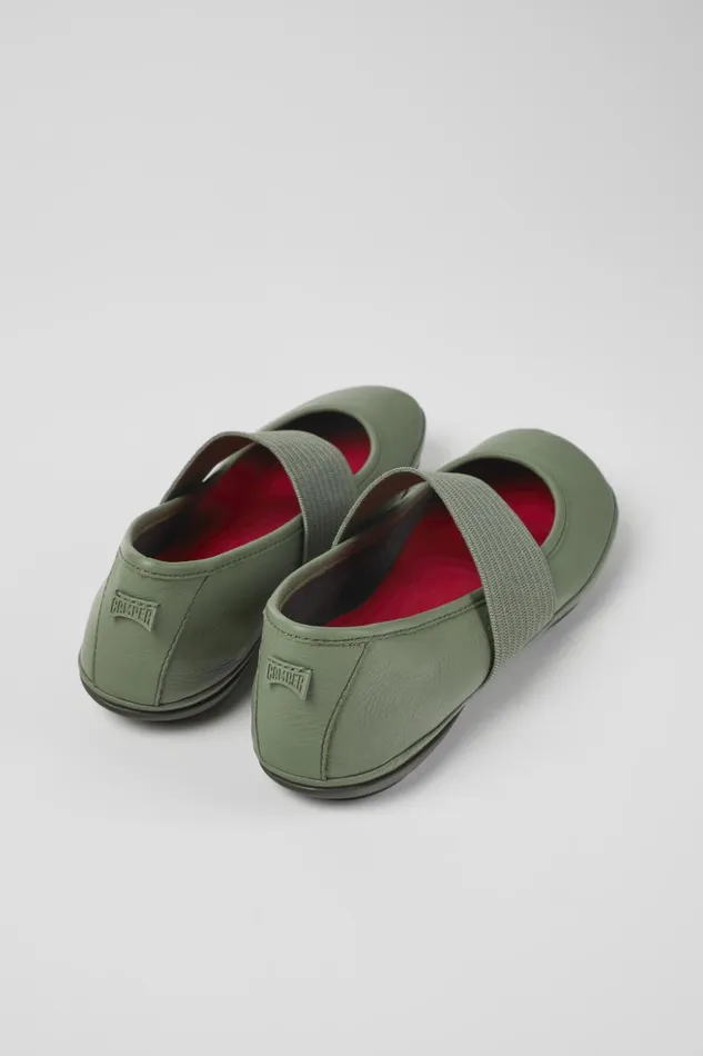 Women Right Green Leather Ballerinas Camper Ballerinas Women Right Green Leather Ballerinas Camper Ballerinas