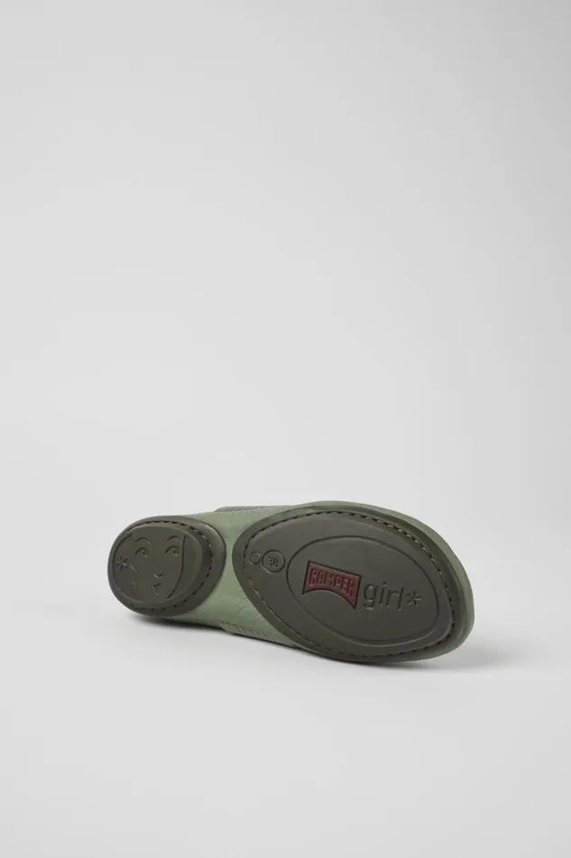 Women Right Green Leather Ballerinas Camper Ballerinas Women Right Green Leather Ballerinas Camper Ballerinas