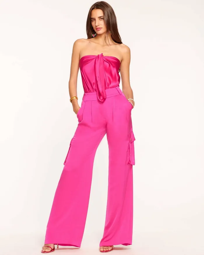 Women Rumer Wide Leg Cargo Pant Slate Grey Ramy Brook Pants Women Rumer Wide Leg Cargo Pant Slate Grey Ramy Brook Pants