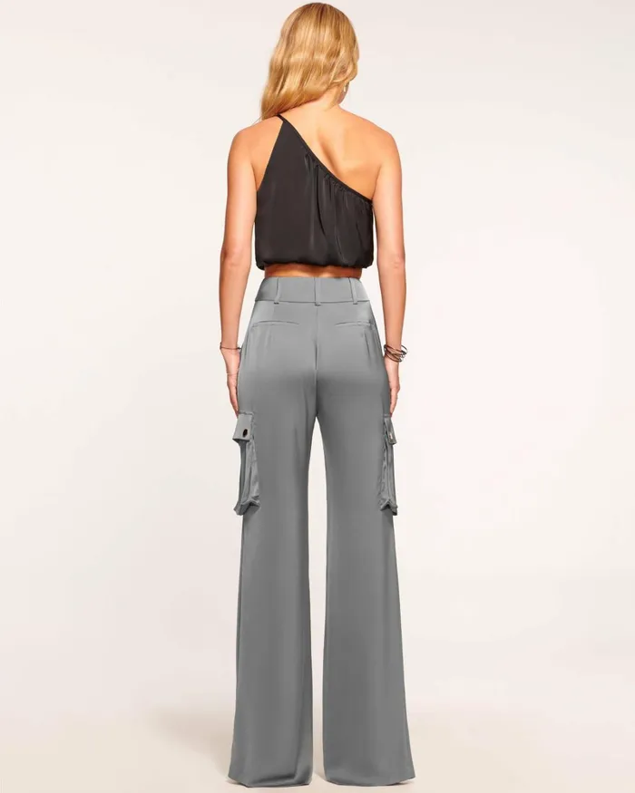 Women Rumer Wide Leg Cargo Pant Slate Grey Ramy Brook Pants Women Rumer Wide Leg Cargo Pant Slate Grey Ramy Brook Pants