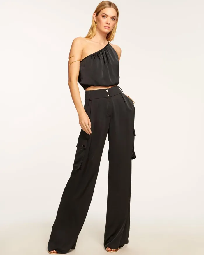 Women Rumer Wide Leg Cargo Pant Slate Grey Ramy Brook Pants Women Rumer Wide Leg Cargo Pant Slate Grey Ramy Brook Pants