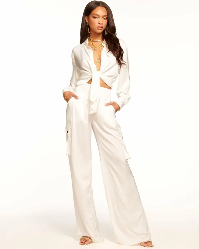Women Rumer Wide Leg Cargo Pant Slate Grey Ramy Brook Pants Women Rumer Wide Leg Cargo Pant Slate Grey Ramy Brook Pants