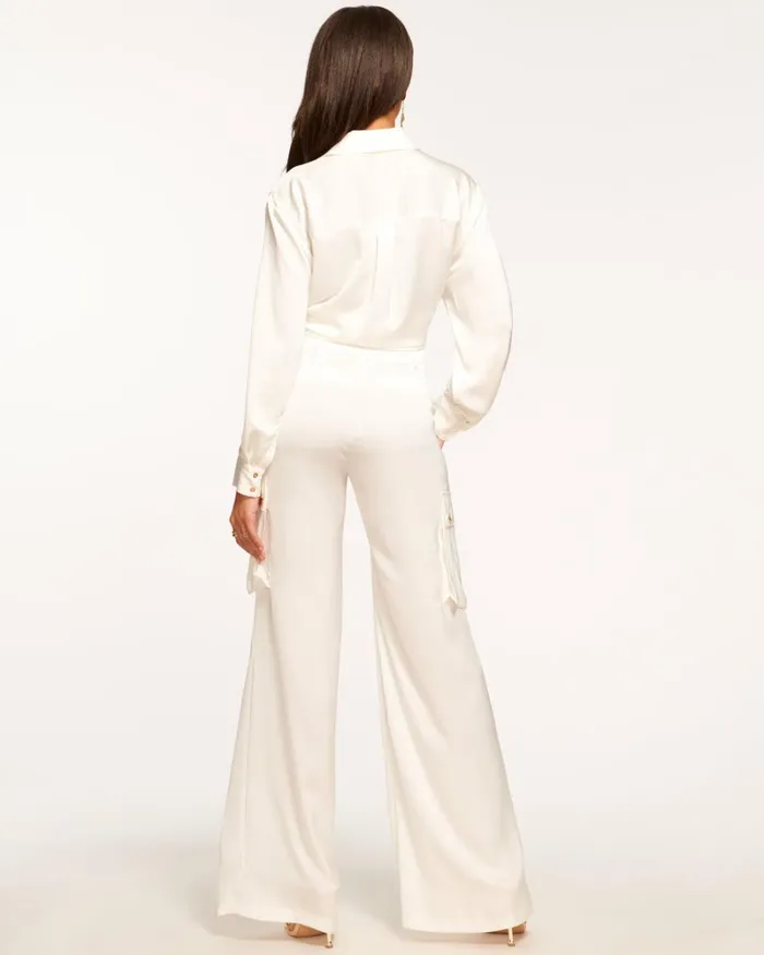 Women Rumer Wide Leg Cargo Pant Slate Grey Ramy Brook Pants Women Rumer Wide Leg Cargo Pant Slate Grey Ramy Brook Pants