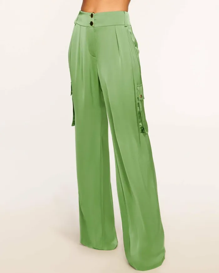 Women Rumer Wide Leg Cargo Pant Slate Grey Ramy Brook Pants Women Rumer Wide Leg Cargo Pant Slate Grey Ramy Brook Pants