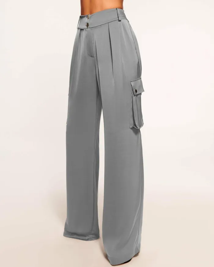 Women Rumer Wide Leg Cargo Pant Slate Grey Ramy Brook Pants Women Rumer Wide Leg Cargo Pant Slate Grey Ramy Brook Pants