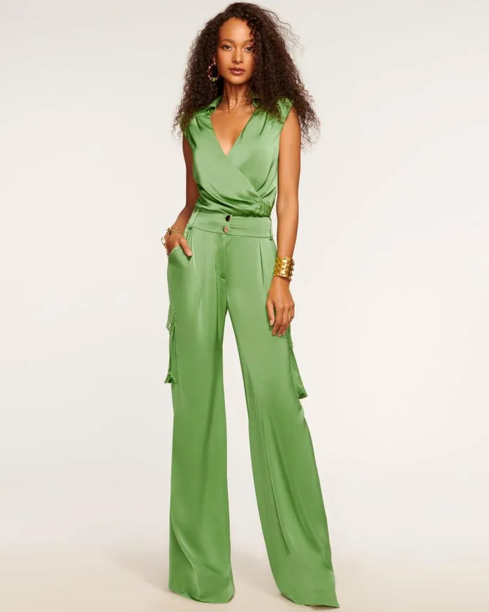 Women Rumer Wide Leg Cargo Pant Slate Grey Ramy Brook Pants Women Rumer Wide Leg Cargo Pant Slate Grey Ramy Brook Pants