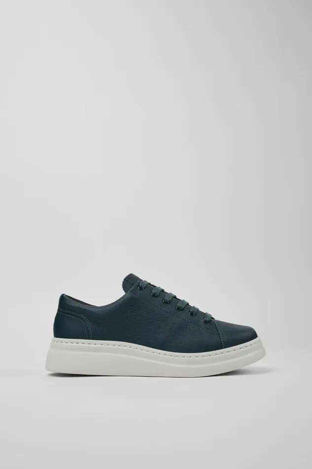 Women Runner Up Green Leather Sneaker Camper Sneakers