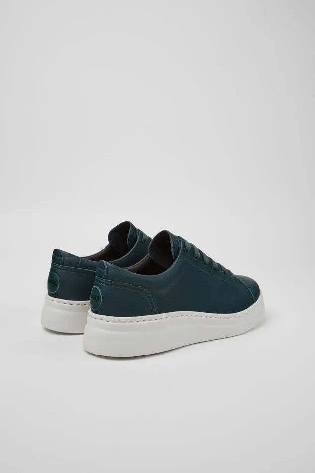 Women Runner Up Green Leather Sneaker Camper Sneakers