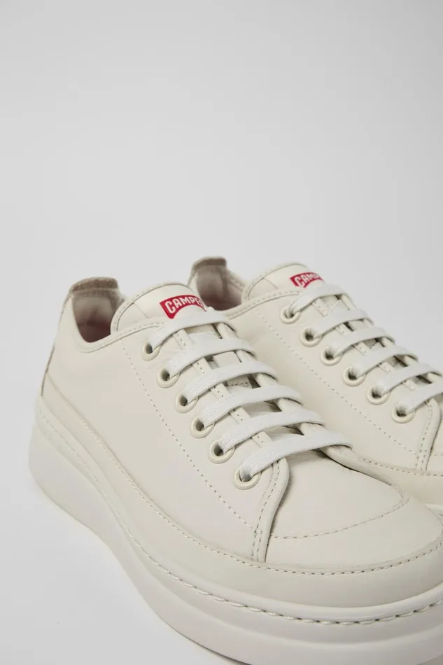 Women Runner Up White Leather Sneakers Camper Sneakers