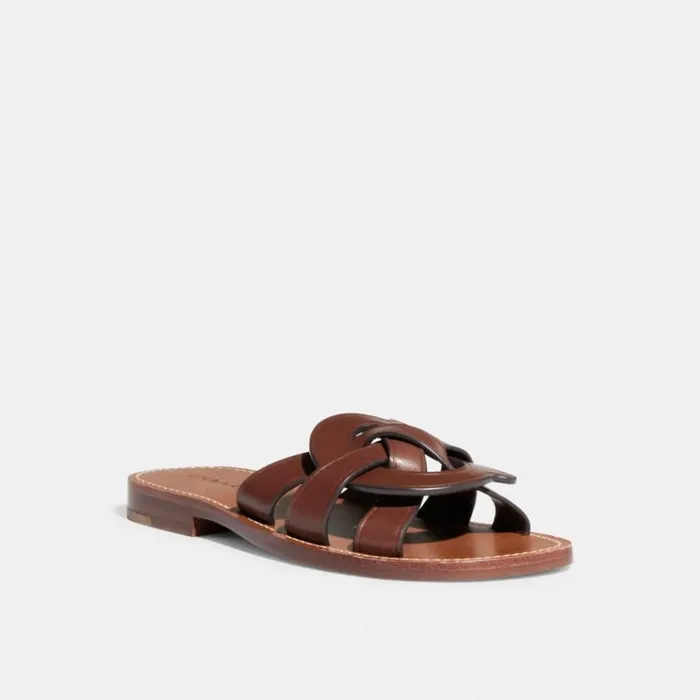 Women Sandals Coach Issa Sandal Walnut Brown