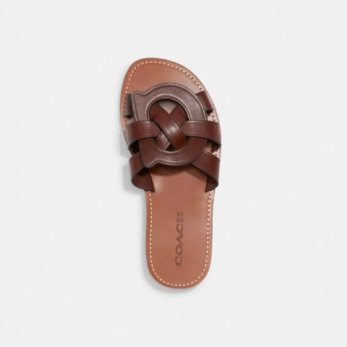 Women Sandals Coach Issa Sandal Walnut Brown